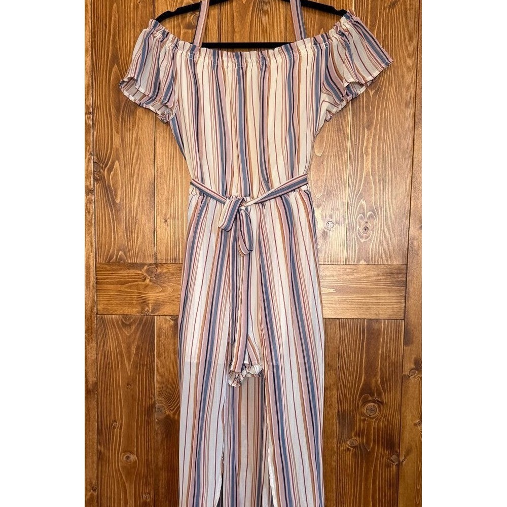 Lily Rose Striped Y2K Romper – Size M
